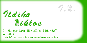 ildiko miklos business card